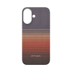 Husa de protectie Pitaka Tactile Woven Aramida Magsafe pentru iPhone 16 Sunset Husa de protectie Pitaka Tactile Woven Aramida Magsafe pentru iPhone 16 Sunset