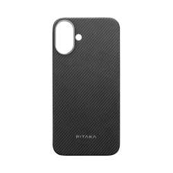 Husa PITAKA Ultra Slim Twill compatibila cu iPhone 16 Plus Black/Grey