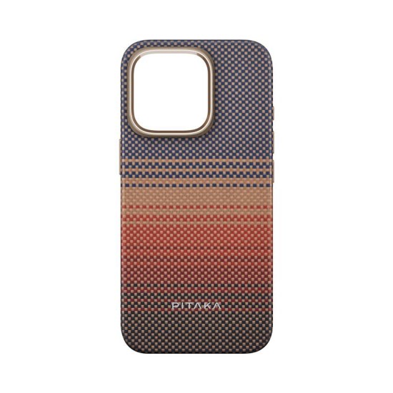 Husa de protectie Pitaka Military-Grade Aramida Magsafe pentru iPhone 16 Pro Sunset (PITAKA, iPhone 15 Pro) by www.silkase.ro Husa de protectie Pitaka Military-Grade Aramida Magsafe pentru iPhone 16 Pro Sunset (iPhone 15 Pro, KI1601CPSU) by www.silkase.ro