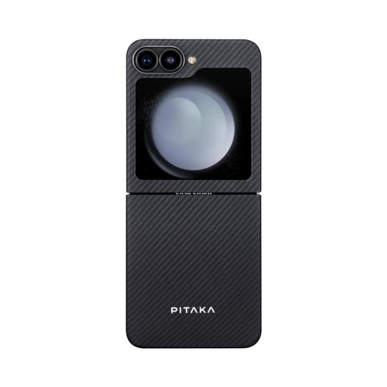 Husa de protectie Pitaka MagEZ 5 600D Ultra Slim Samsung Galaxy Z Flip 6, Negru/Gri (Z Flip 6, FBFLIP6) by www.silkase.ro