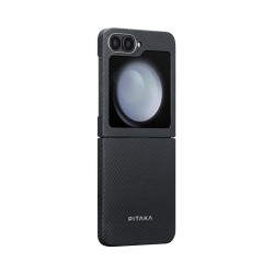 Husa de protectie Pitaka MagEZ 5 600D Ultra Slim Samsung Galaxy Z Flip 6, Negru/Gri