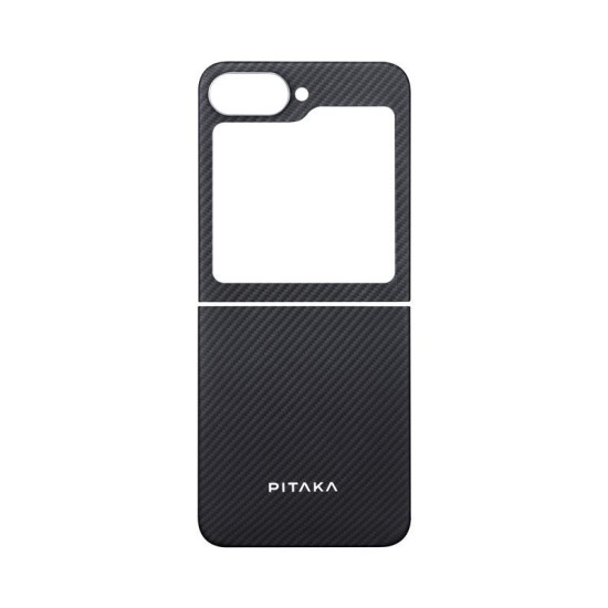 Husa de protectie Pitaka MagEZ 5 600D Ultra Slim Samsung Galaxy Z Flip 6, Negru/Gri (Z Flip 6, FBFLIP6) by www.silkase.ro