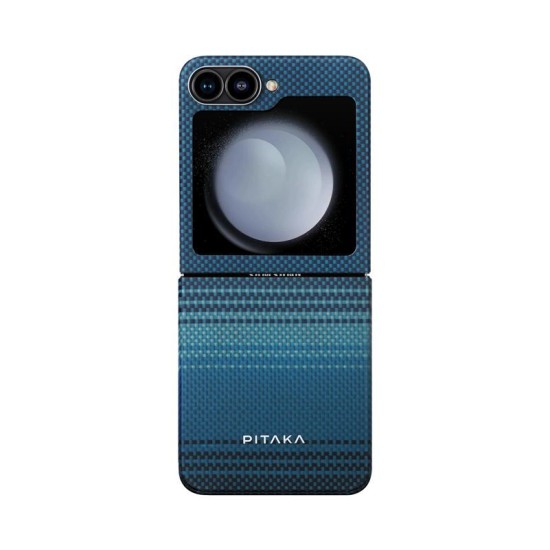 Husa de protectie Pitaka MagEZ 5 600D, Moonrise Ultra Slim Samsung Galaxy Z Flip 6, Albastru (PITAKA, Z Flip 6) by www.silkase.ro Husa de protectie Pitaka MagEZ 5 600D, Moonrise Ultra Slim Samsung Galaxy Z Flip 6, Albastru (Z Flip 6, FMFLIP6) by www.silkase.ro