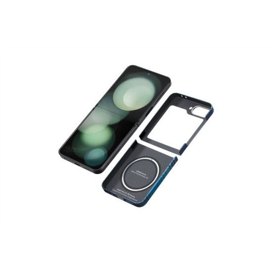 Husa de protectie Pitaka MagEZ 5 600D, Moonrise Ultra Slim Samsung Galaxy Z Flip 6, Albastru (PITAKA, Z Flip 6) by www.silkase.ro Husa de protectie Pitaka MagEZ 5 600D, Moonrise Ultra Slim Samsung Galaxy Z Flip 6, Albastru (Z Flip 6, FMFLIP6) by www.silkase.ro