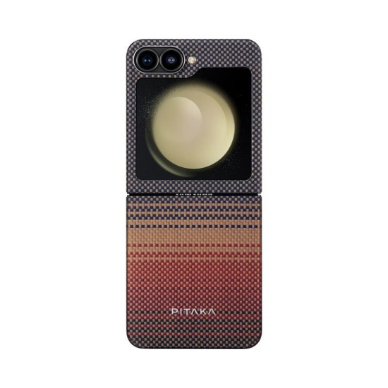Husa de protectie Pitaka MagEZ 5 Sunset Ultra Slim Samsung Galaxy Z Flip 6, Maro (Z Flip 6, FSFLIP6) by www.silkase.ro