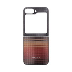Husa de protectie Pitaka MagEZ 5 Sunset Ultra Slim Samsung Galaxy Z Flip 6, Maro