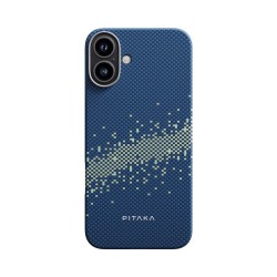Husa de protectie Pitaka Tactile Woven Aramida Magsafe pentru iPhone 16 StarPeak Milky Way Galaxy