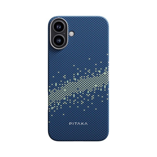 Husa de protectie Pitaka Tactile Woven Aramida Magsafe pentru iPhone 16 StarPeak Milky Way Galaxy (iPhone 16, KI1601MYG) by www.silkase.ro