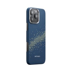 Husa de protectie Pitaka Tactile Woven Aramida Magsafe pentru iPhone 16 Pro Max StarPeak Milky Way Galaxy