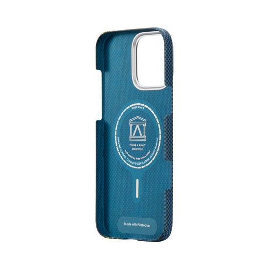 Husa de protectie Pitaka MagEZ 5 pentru iPhone 16 Pro Aries Tactile Woven, Fosforescenta (iPhone 15 Pro, KI1601CR) by www.silkase.ro