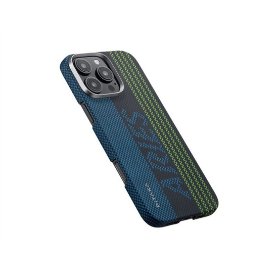 Husa de protectie Pitaka MagEZ 5 pentru iPhone 16 Pro Max Aries Tactile Woven, Fosforescenta (iPhone 16 Pro Max, KI1601CRP) by www.silkase.ro