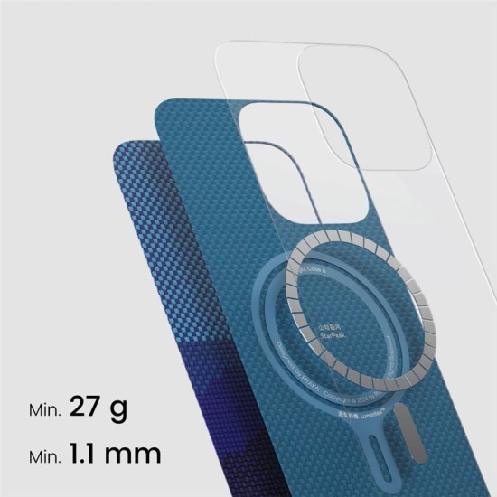 Husa Pitaka pentru iPhone 16 Pro Max, StarPeak, Husa Luminoasa, peste orizont, Albastra (PITAKA, iPhone 16 Pro Max) by www.silkase.ro Husa Pitaka pentru iPhone 16 Pro Max, StarPeak, Husa Luminoasa, peste orizont, Albastra (iPhone 16 Pro Max, KI1604POTH) by www.silkase.ro
