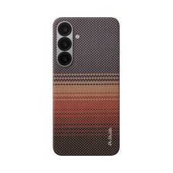 Husa PITAKA Tactile Woven compatibila cu Samsung Galaxy S25 Plus Sunset