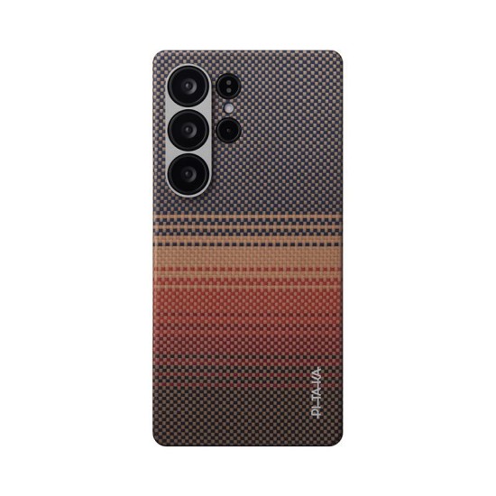 Husa PITAKA Tactile Woven Case pentru Samsung Galaxy S25 Ultra, MagSafe, Sunset (PITAKA, S25 Ultra) by www.silkase.ro Husa PITAKA Tactile Woven Case pentru Samsung Galaxy S25 Ultra, MagSafe, Sunset (S25 Ultra, KS2503U) by www.silkase.ro