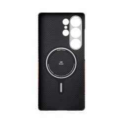 Husa PITAKA Tactile Woven Case pentru Samsung Galaxy S25 Ultra, MagSafe, Sunset