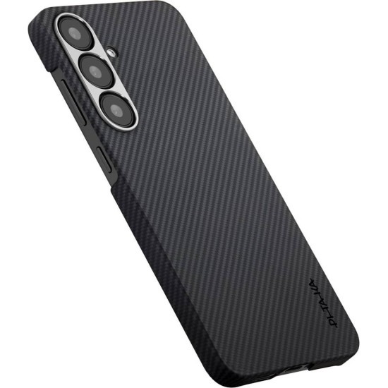 Husa de protectie Pitaka pentru Samsung Galaxy S25 MagEZ 6 Case Twill Negru/gri (S25, KS2501) by www.silkase.ro