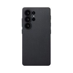 Husa Pitaka PIN Button pentru Samsung Galaxy S25 Ultra Black/Grey Plain