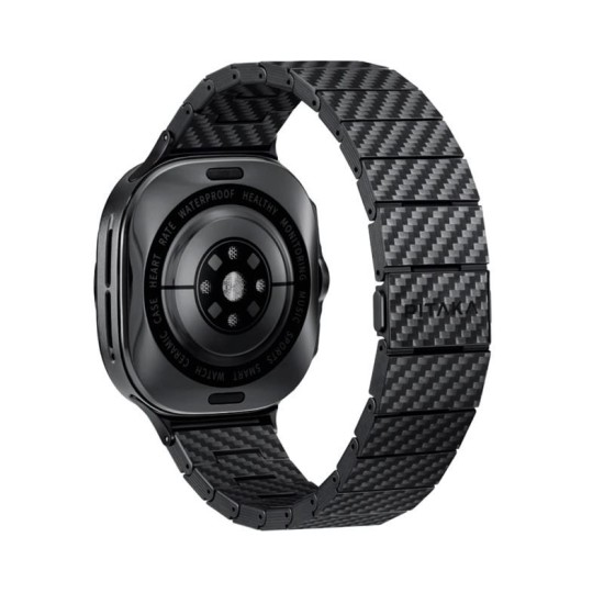 Curea carbon Pitaka compatibila cu Samsung Galaxy Watch Ultra 47mm Black (PITAKA, Ingredi) by www.silkase.ro Curea carbon Pitaka compatibila cu Samsung Galaxy Watch Ultra 47mm Black (Ingredi, SAW2402) by www.silkase.ro