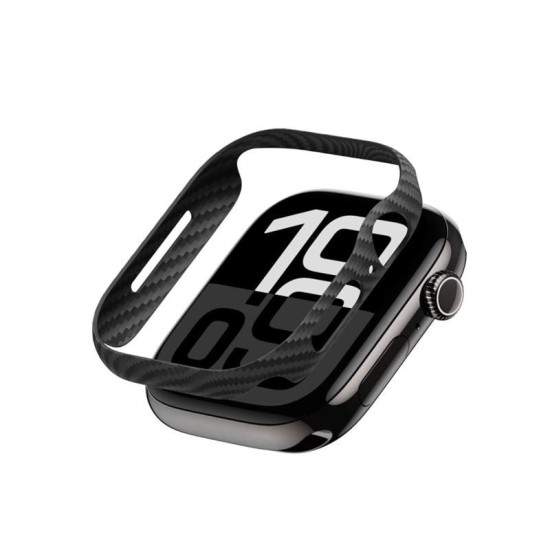 Husa Pitaka Air Case compatibila cu Apple Watch 10 42mm Black/Gray (Ingredi, AWB2404) by www.silkase.ro