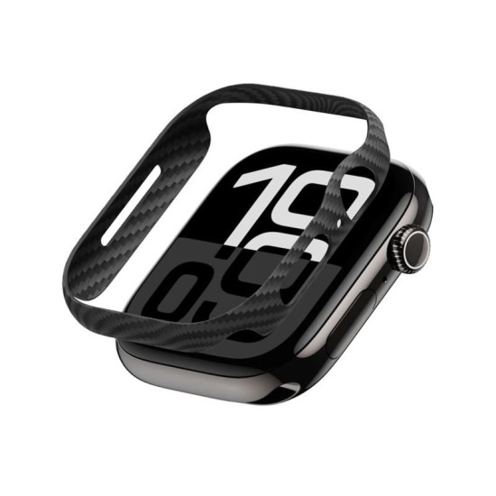 Husa Pitaka Air Case compatibila cu Apple Watch 10 46mm Black/Gray (PITAKA, Ingredi) by www.silkase.ro Husa Pitaka Air Case compatibila cu Apple Watch 10 46mm Black/Gray (Ingredi, AWB2401) by www.silkase.ro