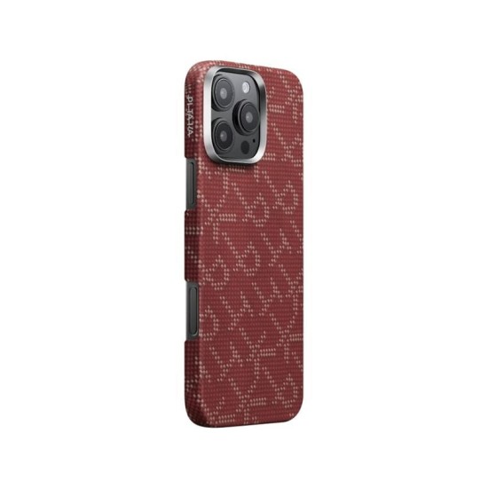 Husa carbon Pitaka pentru Apple iPhone 16 Pro, aramida kevlar, rosu/auriu (PITAKA, iPhone 16 Pro) by www.silkase.ro Husa carbon Pitaka pentru Apple iPhone 16 Pro, aramida kevlar, rosu/auriu (iPhone 16 Pro, KI1602PTK) by www.silkase.ro
