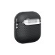 Carcasa Pitaka Aramid Fiber Magnetic Case pentru AirPods 4, negru/gri (4, APM2404) by www.silkase.ro