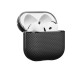 Carcasa Pitaka Aramid Fiber Magnetic Case pentru AirPods 4, negru/gri (4, APM2404) by www.silkase.ro