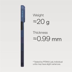 Husa ultra-subtire Pitaka pentru iPhone 17 Pro Max, model Over the horizon