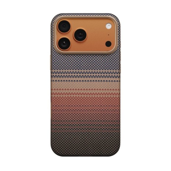 Husa de protectie Pitaka Aramid UltraGuard pentru iPhone 17 Pro, model Sunset (iPhone 17 Pro, KI1702BP) by www.silkase.ro