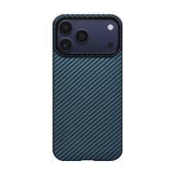 Husa ultra-subtire Pitaka pentru iPhone 17 Pro, albastru/gri Husa ultra-subtire Pitaka pentru iPhone 17 Pro, albastru/gri