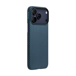 Husa ultra-subtire Pitaka pentru iPhone 17 Pro Max, albastru/gri