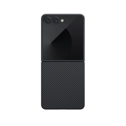 Husa Pitaka Ultra-Slim Case pentru Samsung Galaxy Z Flip 7, negru/gri