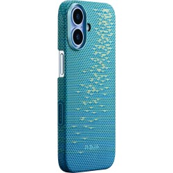 Husa ultra-subtire Pitaka pentru iPhone 17, model Lucid Blue