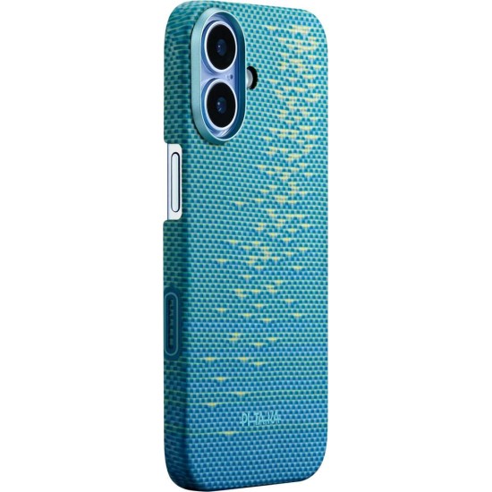 Husa ultra-subtire Pitaka pentru iPhone 17, model Lucid Blue (Ingredi, KI1702AG) by www.silkase.ro