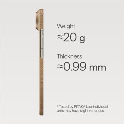 Husa ultra-subtire Pitaka pentru iPhone Air, model Golden Glint Husa ultra-subtire Pitaka pentru iPhone Air, model Golden Glint