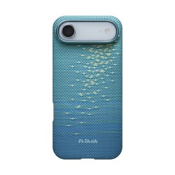 Husa ultra-subtire Pitaka pentru iPhone Air, model Lucid Blue