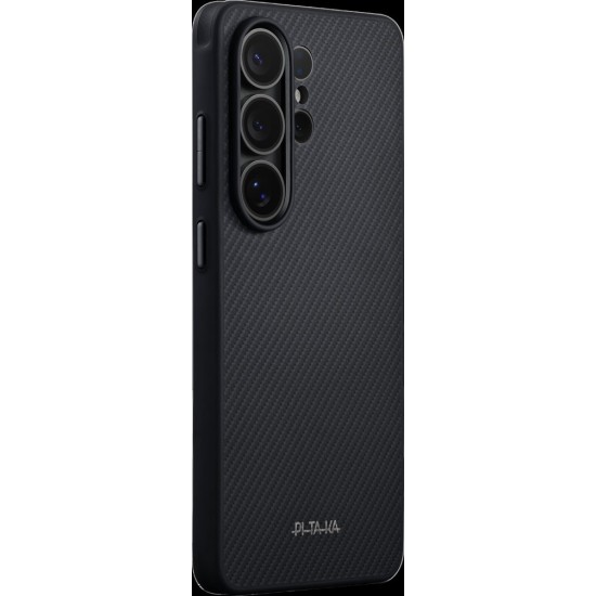 Husa Pitaka Cairn cu Buton Aaron pentru Samsung Galaxy S26 Ultra, Negru/Gri (S26 Ultra, PBS2601U) by www.silkase.ro