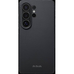 Husa Pitaka Cairn cu Buton Aaron pentru Samsung Galaxy S26 Ultra, Negru/Gri Husa Pitaka Cairn cu Buton Aaron pentru Samsung Galaxy S26 Ultra, Negru/Gri