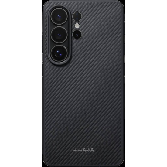 Husa Pitaka Cairn cu Buton Aaron pentru Samsung Galaxy S26 Ultra, Negru/Gri (S26 Ultra, PBS2601U) by www.silkase.ro
