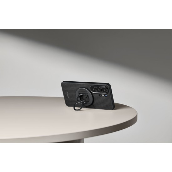 Husa Pitaka Cairn cu Buton Aaron pentru Samsung Galaxy S26 Ultra, Negru/Gri (S26 Ultra, PBS2601U) by www.silkase.ro
