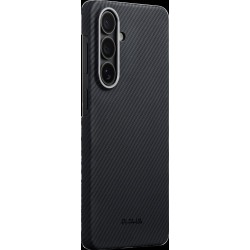 Husa Pitaka Edge pentru Samsung Galaxy S26, Twill Negru/Gri