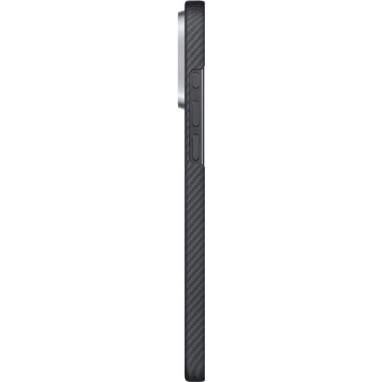 Husă Pitaka Ultra-Slim pentru iPhone 16 Pro Max, Black/Grey (PitaTap) (iPhone 16 Pro Max, KI1602PAM) by www.silkase.ro