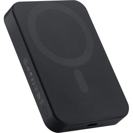 Baterie Externa Pitaka Power Bank Qi2, 10 000 mAh, MagSafe, Black/Grey (Baterii Externe (Powerbanks), PBQ2501) by www.silkase.ro
