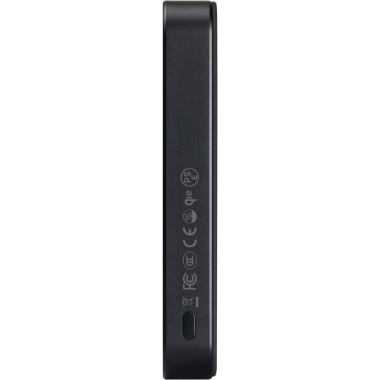 Baterie Externa Pitaka Power Bank Qi2, 10 000 mAh, MagSafe, Black/Grey (Baterii Externe (Powerbanks), PBQ2501) by www.silkase.ro