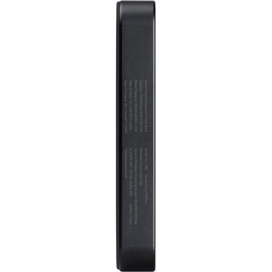 Baterie Externa Pitaka Power Bank Qi2, 10 000 mAh, MagSafe, Black/Grey (Baterii Externe (Powerbanks), PBQ2501) by www.silkase.ro