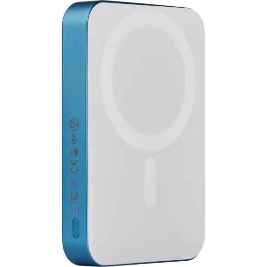 Baterie Externă Pitaka Power Bank Qi2, 10 000 mAh, Wireless Charging, Lucid Blue (Baterii Externe, PBQ2505) by www.silkase.ro