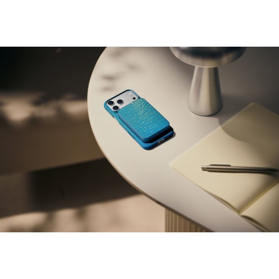 Baterie Externă Pitaka Power Bank Qi2, 10 000 mAh, Wireless Charging, Lucid Blue (Baterii Externe, PBQ2505) by www.silkase.ro