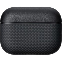 Husă Magnetică Pitaka din Fibră de Aramidă pentru AirPods Pro 3, Black/Grey Husă Magnetică Pitaka din Fibră de Aramidă pentru AirPods Pro 3, Black/Grey
