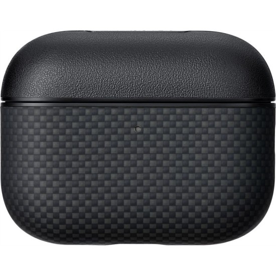 Husă Magnetică Pitaka din Fibră de Aramidă pentru AirPods Pro 3, Black/Grey (Pro 3, APM2501) by www.silkase.ro