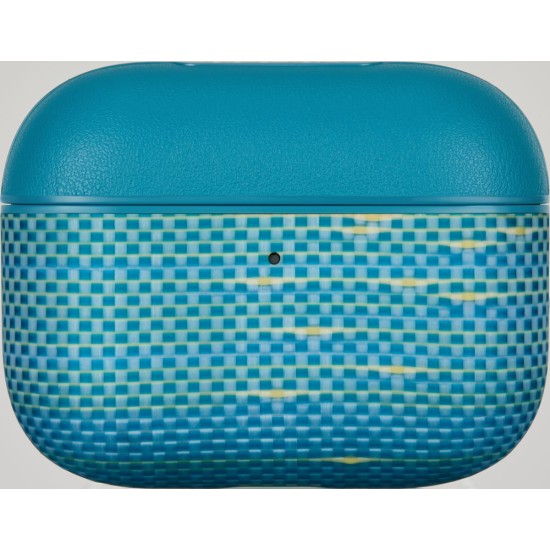 Husă Magnetică Pitaka din Fibră de Aramidă, Lucid Blue - AirPods Pro 3 Husă Magnetică Pitaka din Fibră de Aramidă, Lucid Blue - AirPods Pro 3 (Pro 3, APM2505) by www.silkase.ro